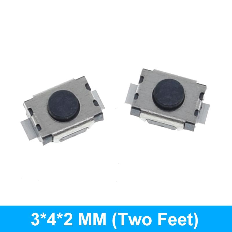 TZT 10/100PCS 3*6 3*4 4*4 SMD Tactile Tact Push Button Switch 2Pin 4Pin Touch Micro Switch 3x4x2 3x6x4.3 3x6x2.5 3x6x5 4x4x1.5