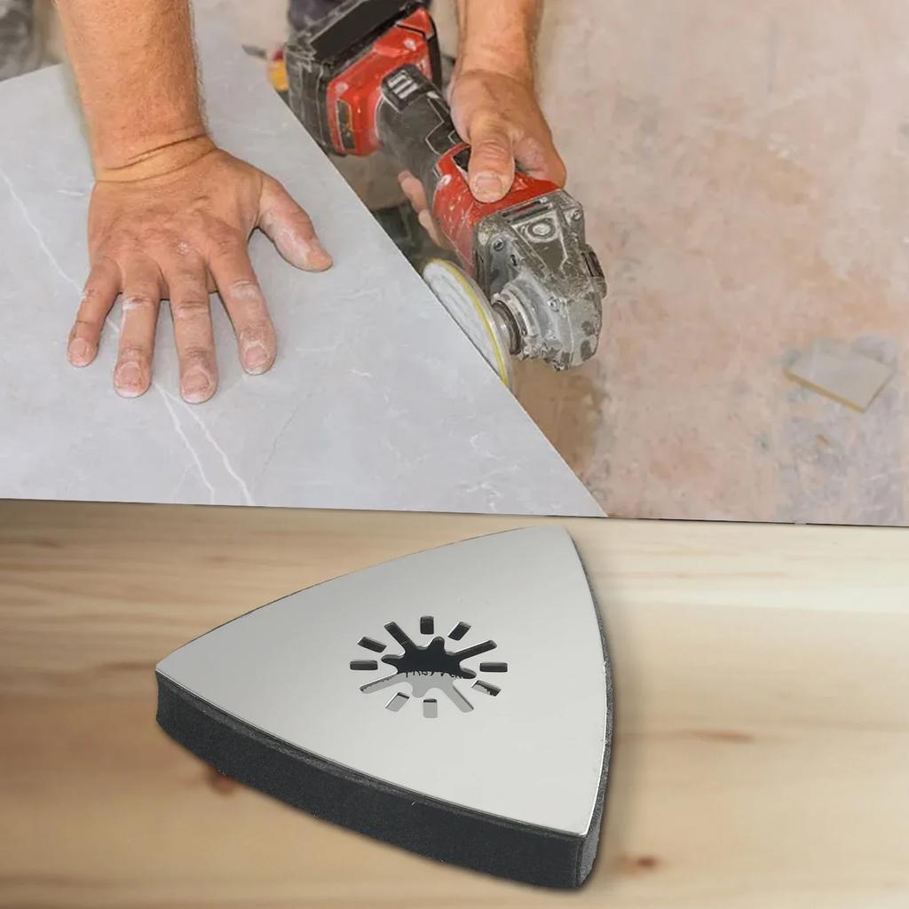 Sand Saw Blade 80mm Sand Pad Quick Release For Woodworking Triangular Stainless Steel Polishing Discs Polishing Disc For Wood