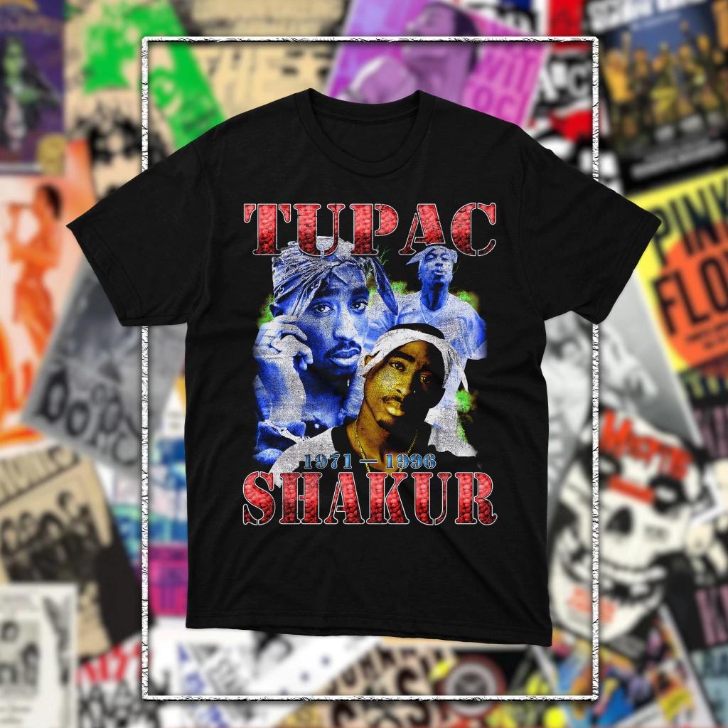 

Графическая футболка унисекс с изображением рэпера Тупака 2Pac 2026 Модная унисекс футболка унисекс с круглым вырезом 100% хлопок с коротким рукавом Y2k Популярная оверсайз винтажная футболка M