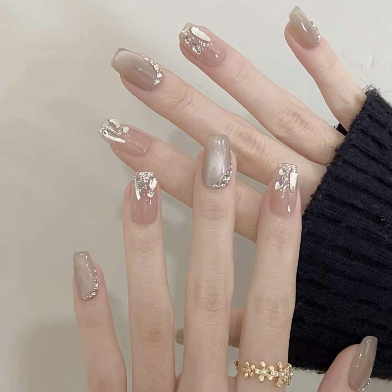 

Ручная работа Многоразовые Гелевые Патчи для Ногтей Кошачий Глаз Small S