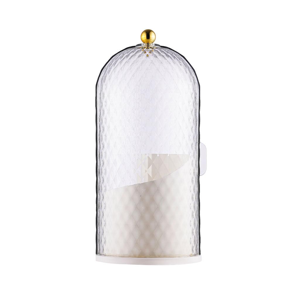 

Rotating Bathroom Organizer, Toothbrush Holders with Cover, Bathroom Counter Organizer with Covered Makeup Brush Holder