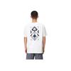 Li-Ning Loose Casual Short Sleeve T-Shirt With Geometric Pattern Print And Pocket Unisex Tops Off-White AHSS161-3