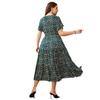 Robe grande taille pour femmes, col rond, imprimé, ample, grande balançoire, robes pour femmes