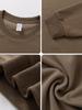 Customized Heavyweight Cotton Hoodie with Embroidered Logo - Men's Loose Fit, Round Neck, Regular Shoulder Style.