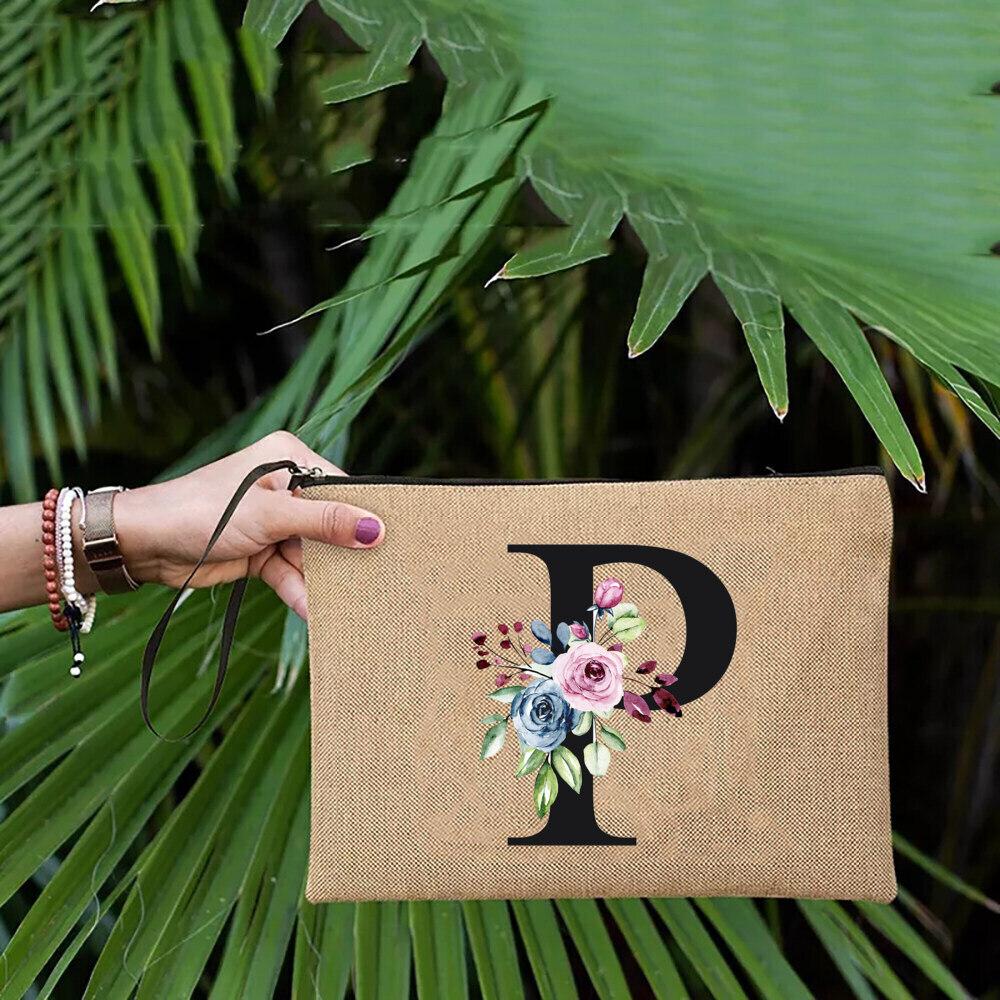 Простой льняной клатч на запястье — фото 16