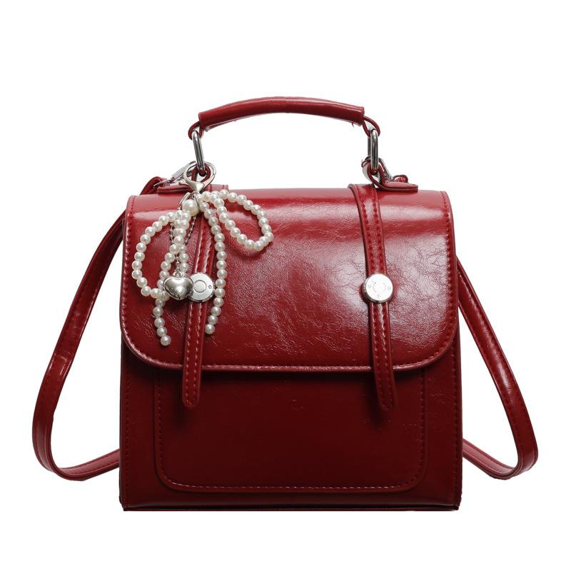 

Сумка Женская Новая Однотонная Модная На Плечо Кроссбоди Портативный Рюкзак no pendant бордовый