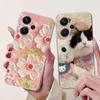 For Xiaomi Redmi Note 13 Pro Plus 5G Phone Case Redmi Note13 13 Pro 13 Pro+ 5G Elegant Floral Cat Soft Silicone Clear TPU Cases