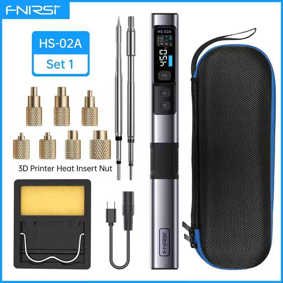 FNIRSI HS02 3D Printing Soldering Iron Nut Press Kit