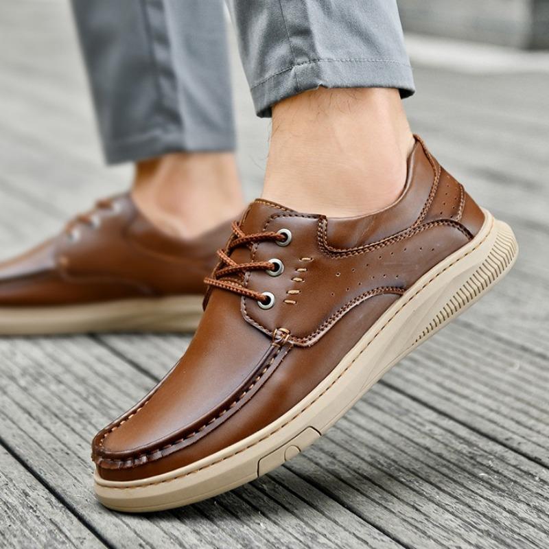 Fashion 2025 Classic Men Leather Work Shoes Spring New Men Comfortable Driving Shoes Luxury Brand Men Soft Casual Shoes Large Size 38-48