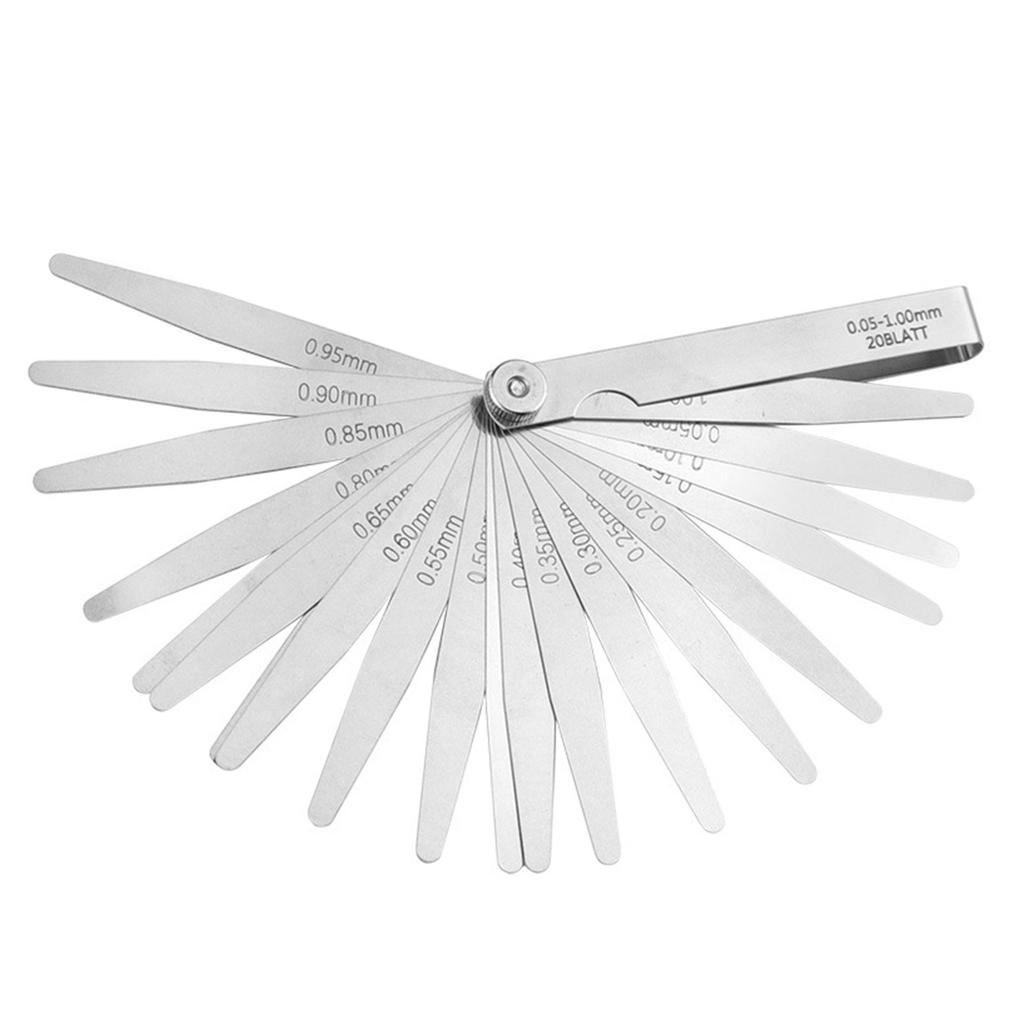 Feelers Gauges Set Stainless Steel Metric and Standard Thickness Gauges Tapered Feelers Gauges Measuring Tool
