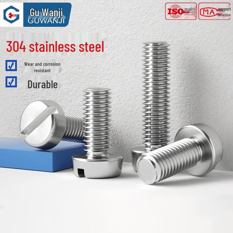 Guwanji 304 Stainless Steel Slotted Pan Head Machine Screws