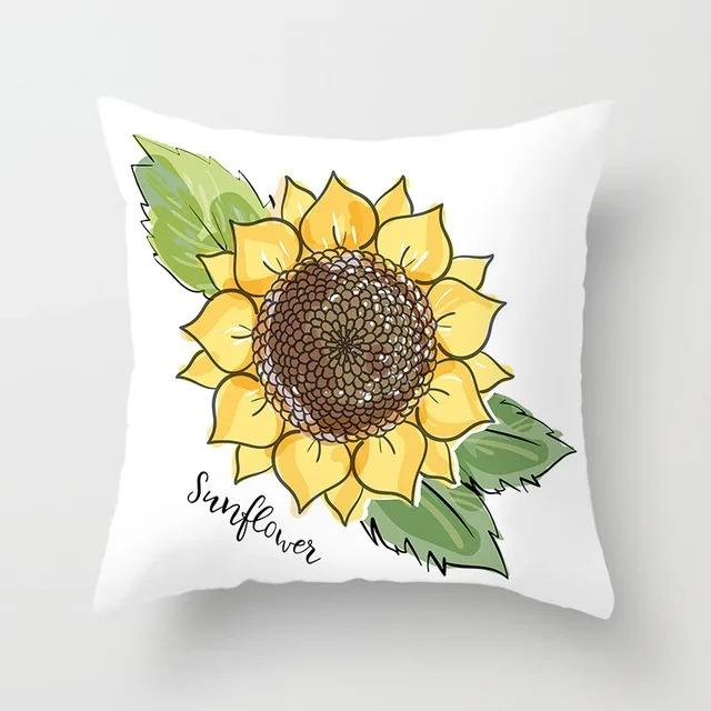 Sunflower Decorative Pillowcase Living Room Office Home Pillowcase Car Ornaments