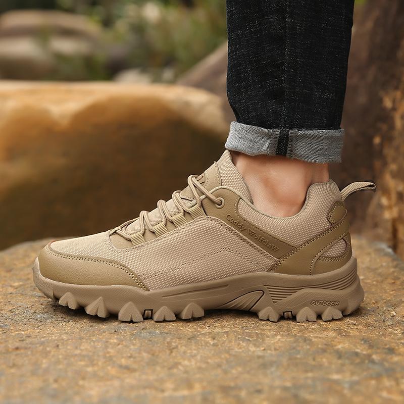 Men Sneakers lace up fashion Hiking Shoes For Men black Outdoor Mountain Boots Climbing Sneakers Autumn Shoes big size 48