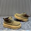 Winter platform Martin boots single cotton leather big head casual shoes cr