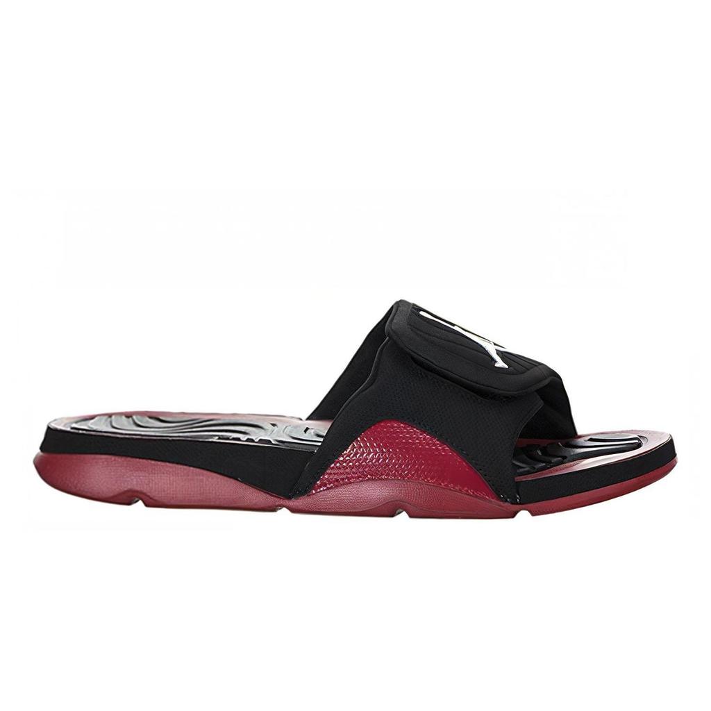 Air Jordan Hydro 4 Black Red Velcro Sports Slippers 705163-001