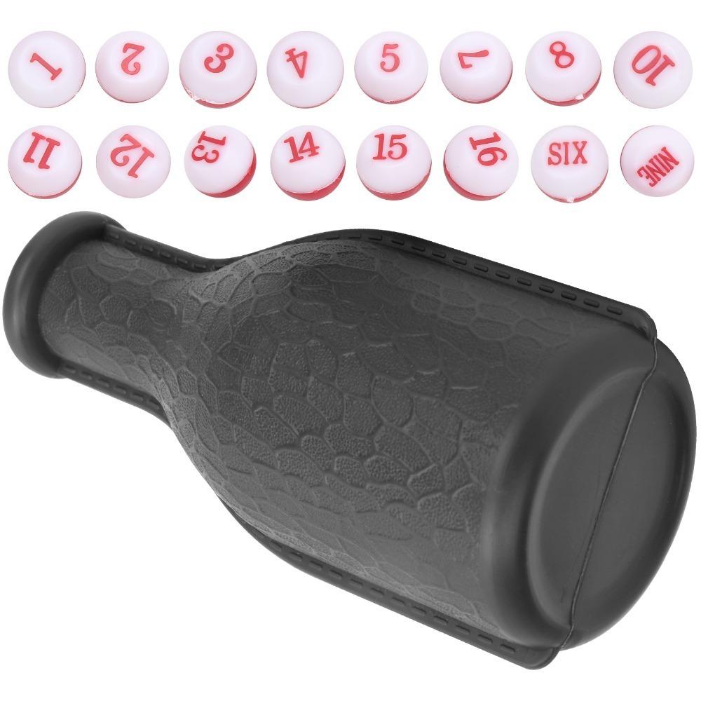 Standard Set Billiard Shaker Bottle Plastic Scoring Pool Shaker Billiard Dice  Bar Club чёрный