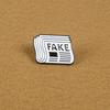 Cartoon Newspaper English Letter Fake Enamel Badge Brooch Pin Clothes Jewelry