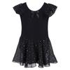 Tanz-Leotards mit Tüllrock Gymnastik Ballerina Outfit Kurzarm Ballett Tanzkleid Tanzbekleidung für Kinder Kleinkind
