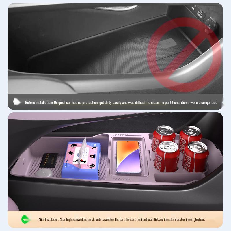 L60_L90 Silicone Center Console Storage Organizer for Cars