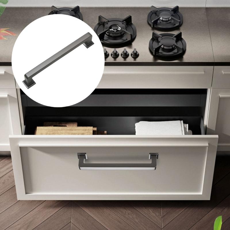 Strong Zinc Drawer Pulls with Heavy Duty Construction 6pcs for Longevity in Kitchens & Bedrooms High Use Zones