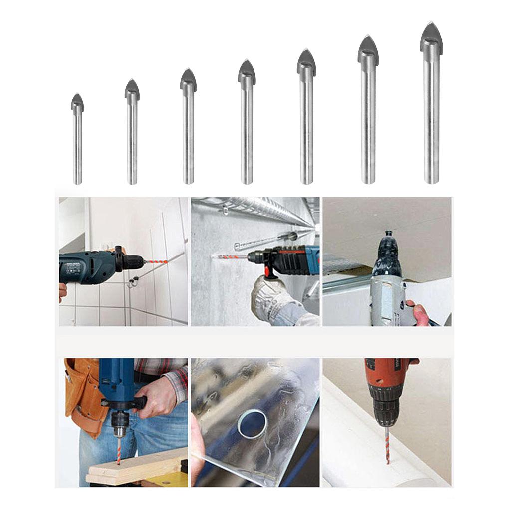 Fliesenbohrer Dreiecklegierung Keramikbohrwerkzeug Tragbares Bohrwerkzeug Ersatz Glaslochkopf