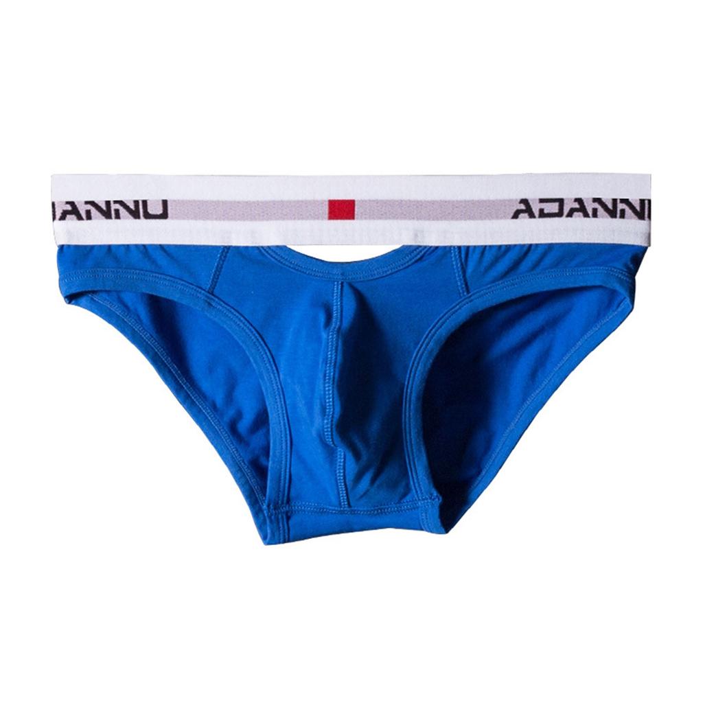 Men's Cotton Sexy Low Waist Breathable Elastic U Protruding Briefs