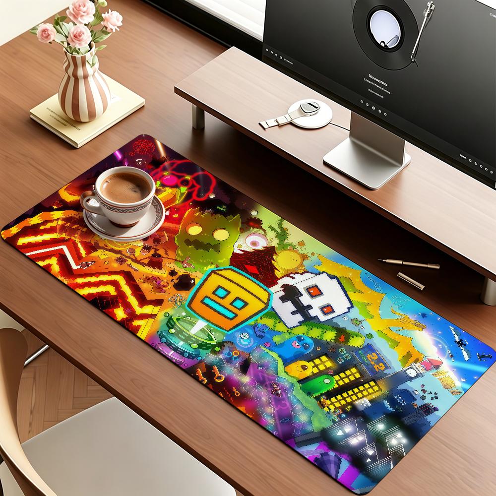 Game G-eometry Dash Mouse Pad Anti Slip Rubber Edge Locked Thickened Laptop Gaming Desk Mat