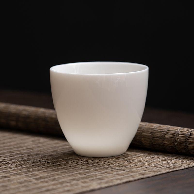 Handmade Mutton Fat White Porcelain Kung Fu Tea Cup - Ceramic Household Small Tasting Set