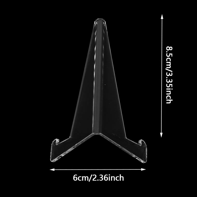 Mini Adjustable Protector Holders with Acrylic Stands Bases Desktop Clear Picture Photo Frames Card Rack Home Decor
