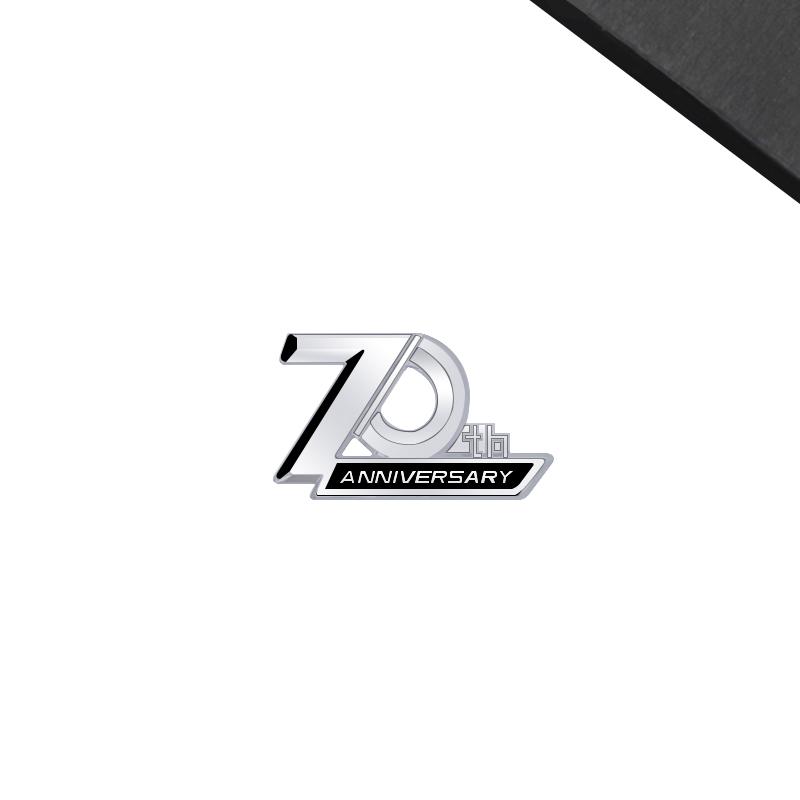70TH ANIVERSARY BADGE Emblem 3D Sticker ABS Badge For LJ76 LJ78 LJ79 LC200 LC300 FJ150 LAND CRUISER TOYOTA Body Decoration