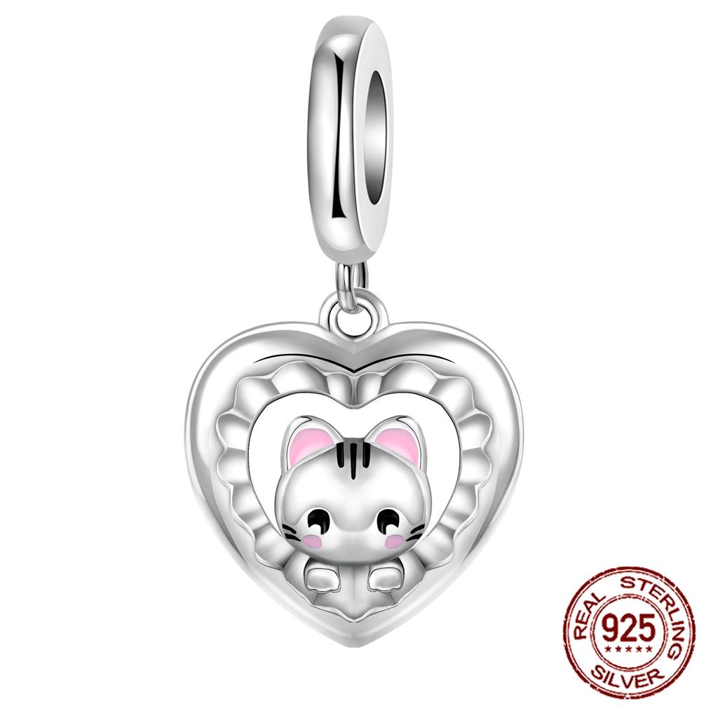 Kupfer Liebe Familienstammbaum Katzen Hunde Ballon Dangle Perlen Passen Original Charms Armbänder DIY Perle Frauen Schmuckherstellung
