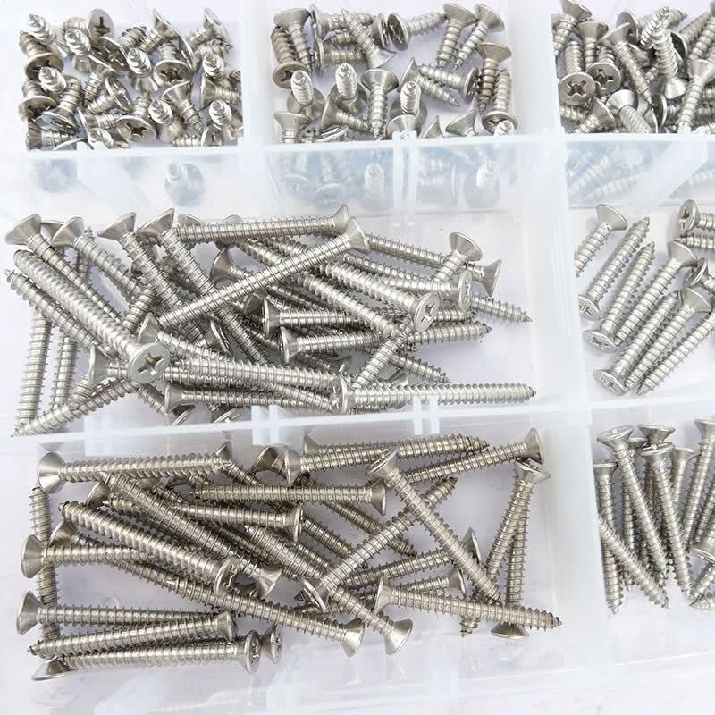 Bingyu 304 Stainless Steel Phillips Countersunk Self-Tapping Screw Kit
