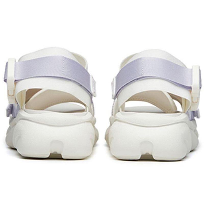Anta Women's Beach Sandals White Purple, Lightweight and Breathable 922226966-2