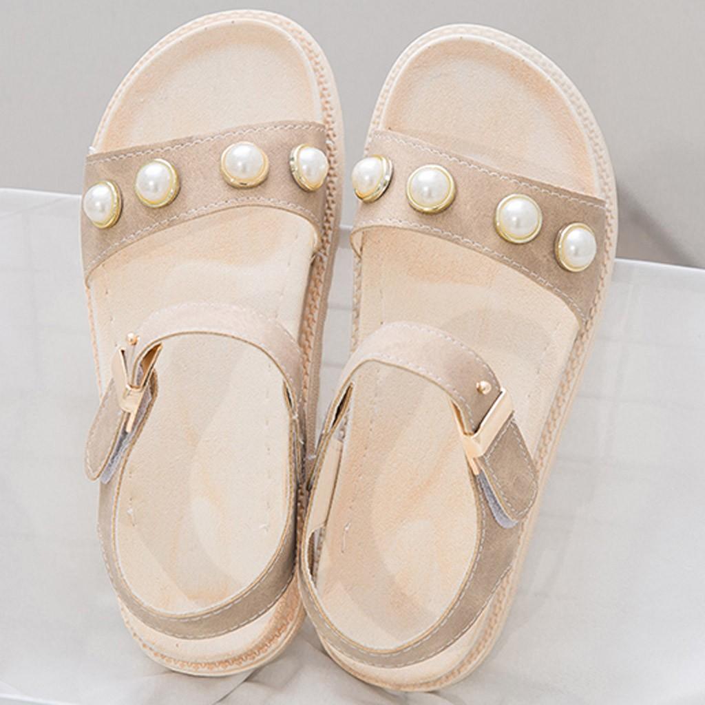 

Sagit Summer Women’s Fashion Beaded Platform Flat-Heeled Open-Toe Casual Roman Sandals