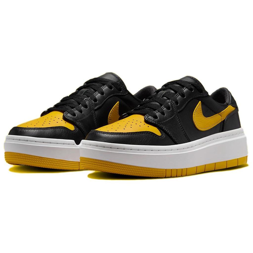 Jordan 1 Elevate Low Black Yellow Ochre (Womens) Women Sneakers White DH7004-007