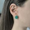 Silver Earrings with Natural Agate 1.86ct (2197300)