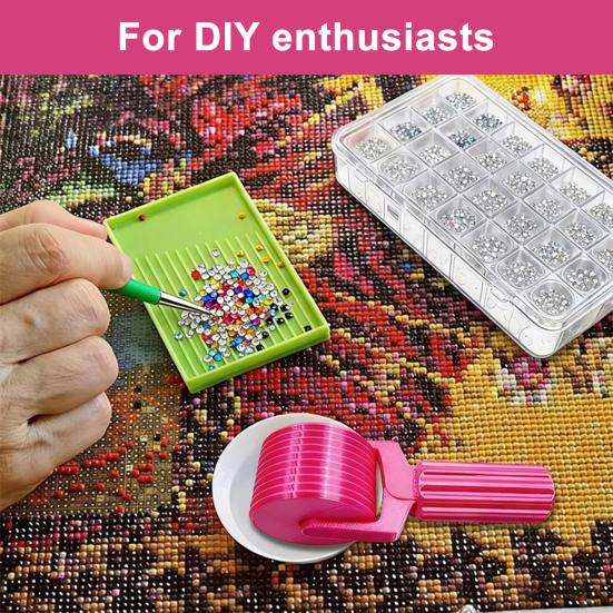 Diamond Art Roller 3D Printed Press Roller Diamond Art Projects DIY Tool Rhinestone Embroidery Craft Roller for Quick Neat Diamond Placement