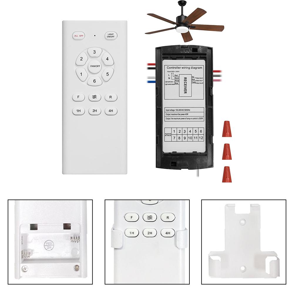 6 Speed Dimmer Receiver Kit Ceiling Fan DC Output Control Dimmer Receiver Remote Control Distance Battery Powered