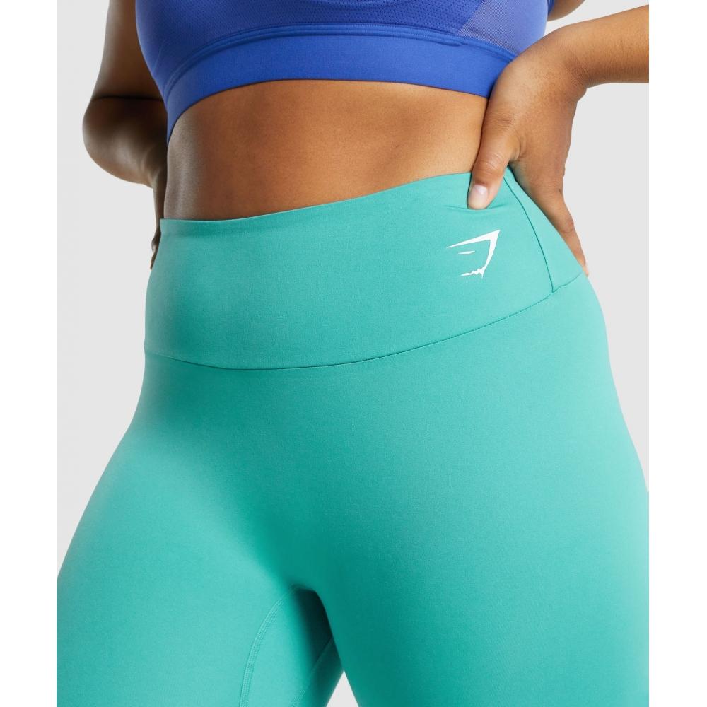 Gymshark Training Cropped Leggings Teal B1a1u Tbbb