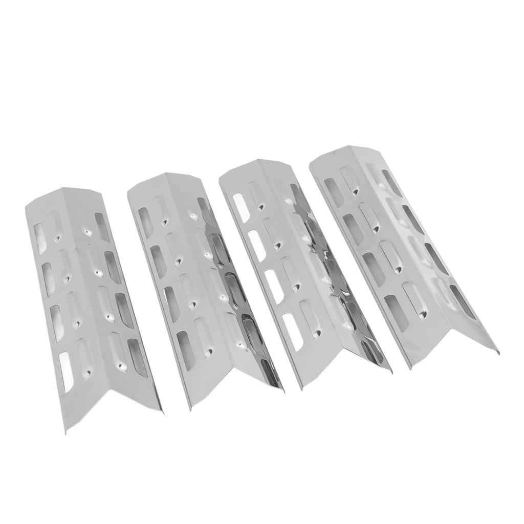 4PCS Grill Burners Cover Heat Plate Shield Tent Stainless Steel Enamel Adjustable Universal Durable Grill Accessory
