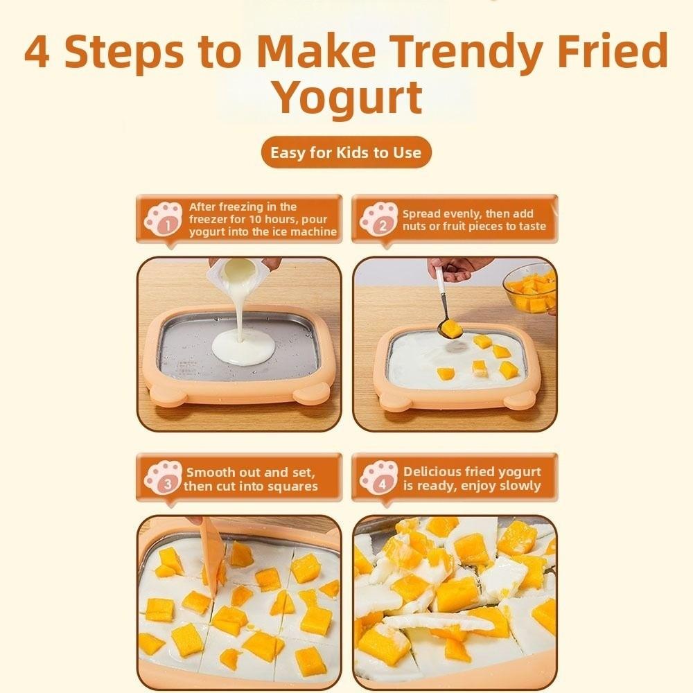 No Electricity Required At Home Rolled Ice Cream Kit Fried Ice Tray  for Families and Parties