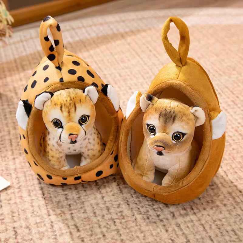 Zoo Animal Plush Toys: Tiger, Giraffe, Leopard, & Lion Dolls - Perfect Children's Gift