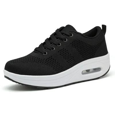 Woman Sports Shoes Breathable Hollow Casual Outdoor Comfortable Shoes Lightweight Thick Sole Large Size Women's Shoes