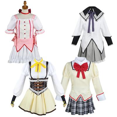 Kostium Cosplay Kaname Madoka Peruka Anime Puella Magi Madoka Magica Różowa Suknia Balowa Halloween Party Mundurek Strój Dla Kobiet Dziewczyny