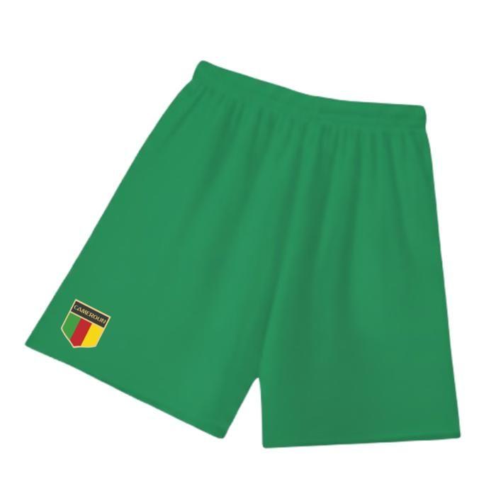 Ensemble Foot maillot et short inspiré Cameroun – Collection enfant - - Rouge