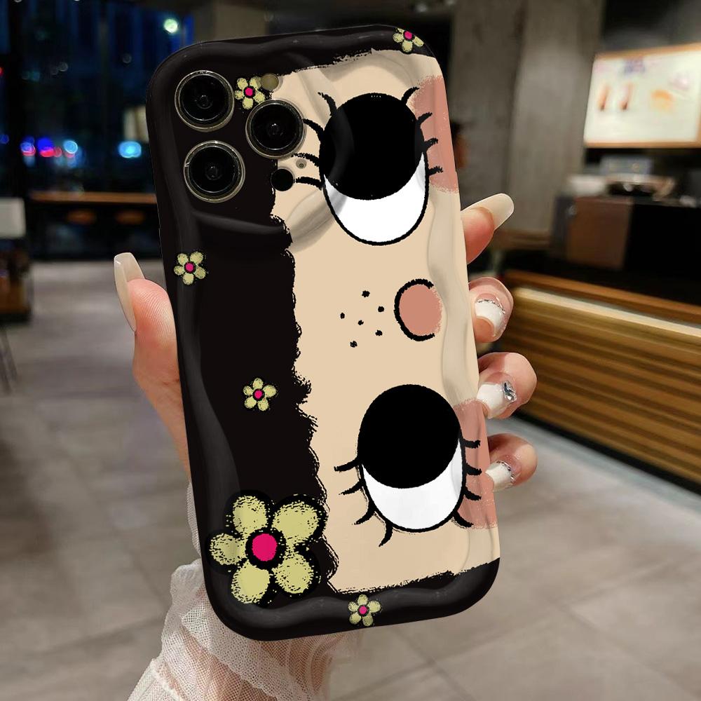 Phone Case Cute Big Eyes Cartoon Girls For Samsung Galaxy A17 M16 A56 A36 A26 A16 A06 A35 A55 A25 A05s A15 A54 A34 A24 A14 A04