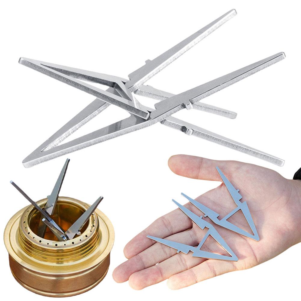Alcohol Stove Internal Bracket Stainless Steel Portable Alcohol Stove Bracket Outdoor Kettles Holder for Family Picnics