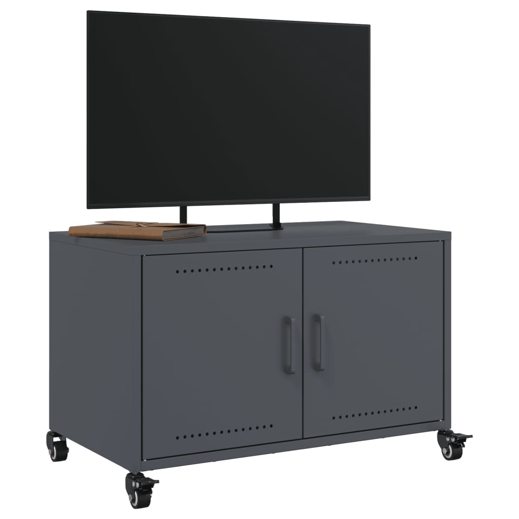 TV Stand Anthracite 68 X 39 X 43.5 Cm Cold Rolled Steel