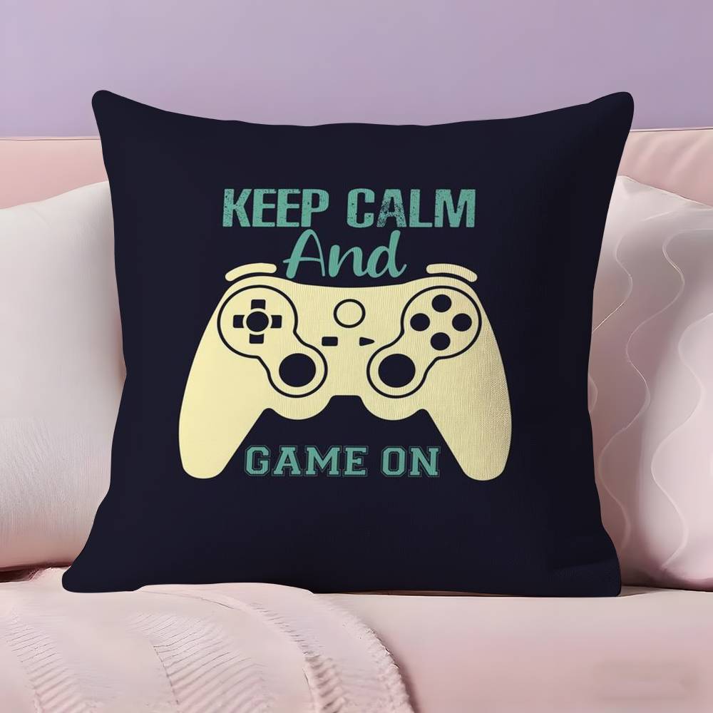 Colorful Graffiti Game Gamepad Pillow Case  Ultra Soft Skin Friendly Fabric Cloud Like Comfort & Concealed Zipper
