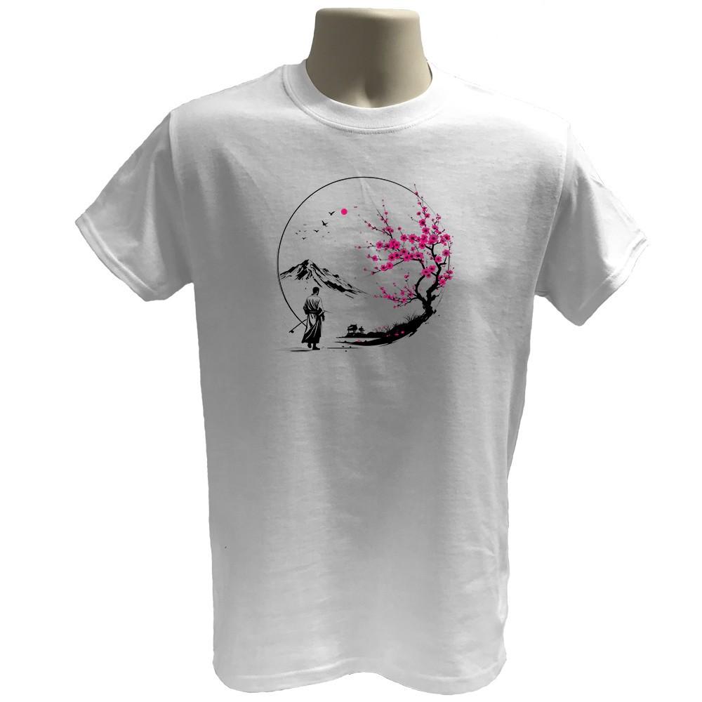 Samurai graphic Tshirt Japanese Illustration 100% cotton organic cotton Tee Unisex T-Shirt XXXXL